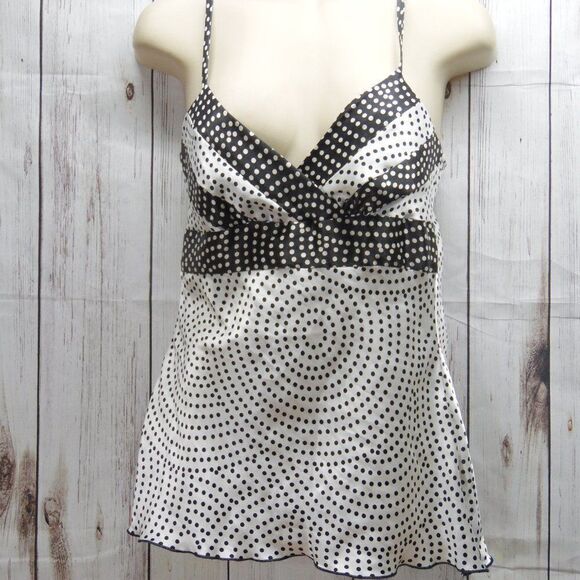 IZ BYER white‎ & black blouse size S - Picture 1 of 6